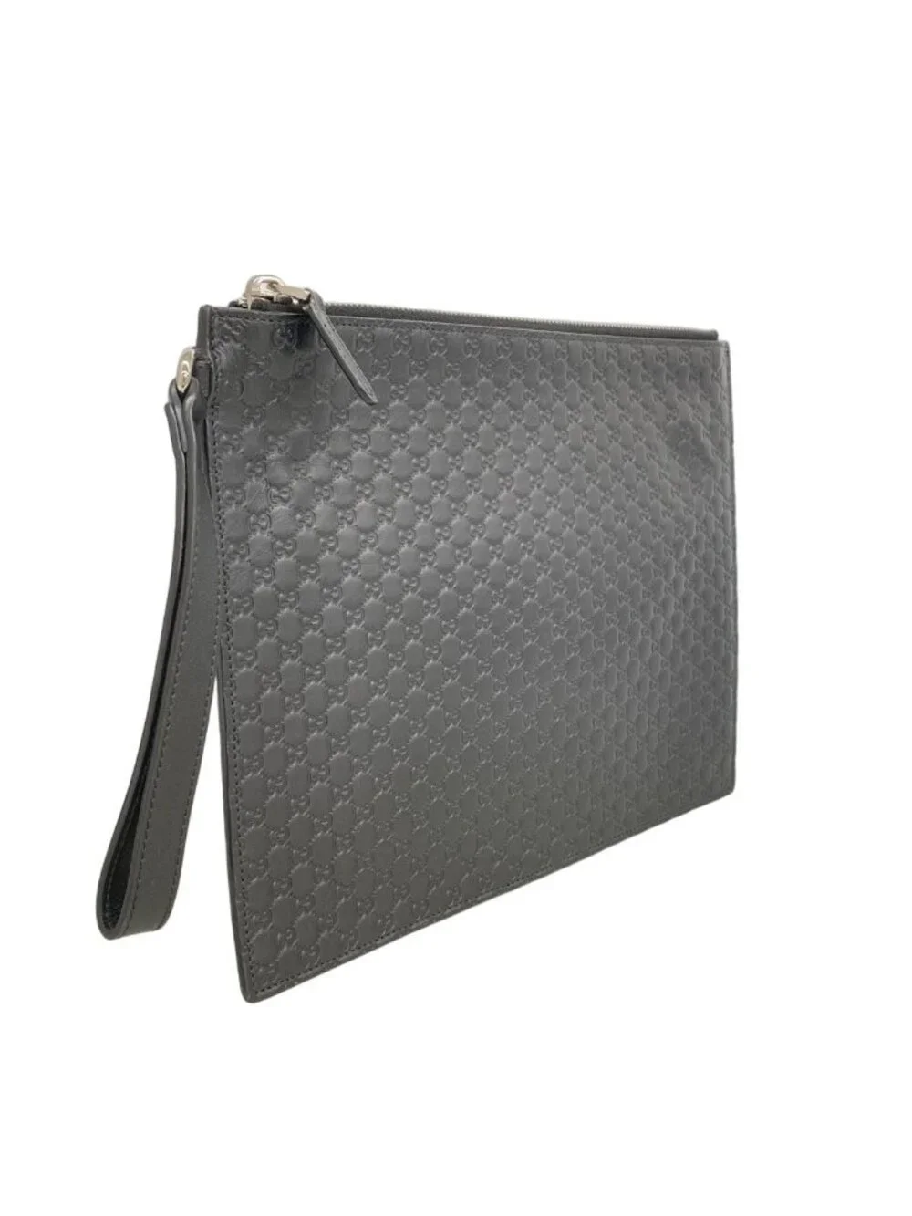 Gucci Clutch Micro Guccissima Leather Black Silver